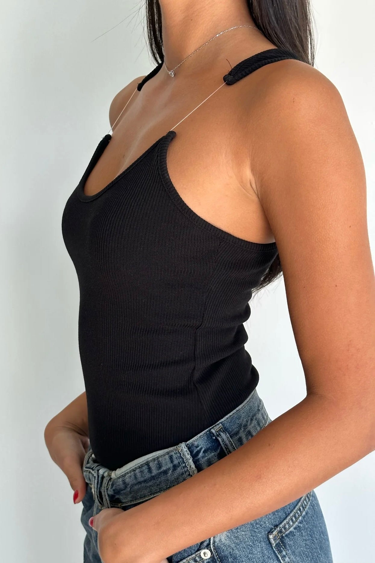 גופיית קלואה - לבן