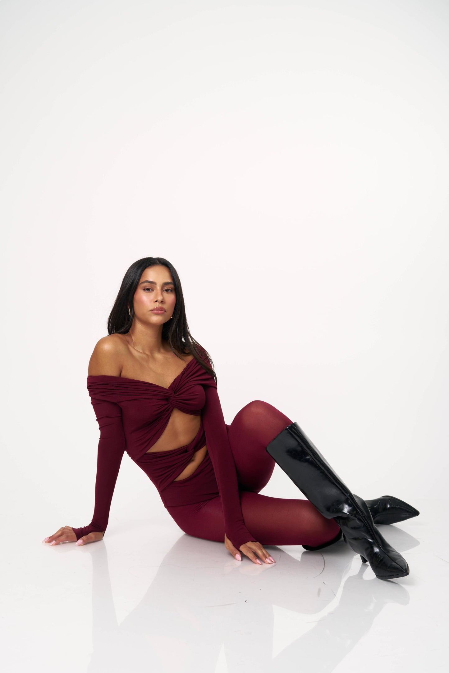 בגד גוף מיקדו - בורדו