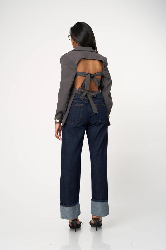 גקט ליידי - אפור