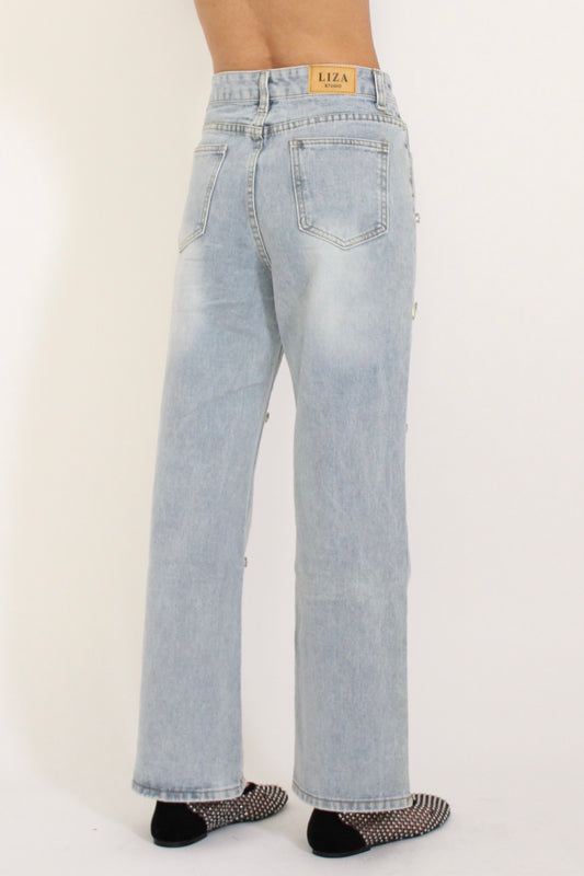 מכנסי גינס ליזה אבנים EXCLUSIVE