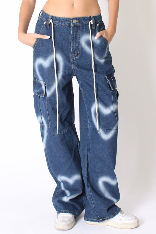 מכנסי גינס הארטי - כהה