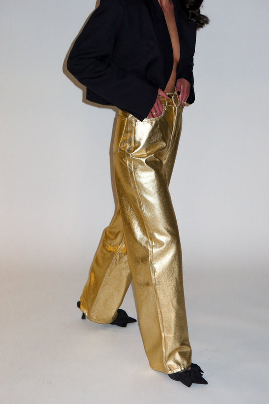 מכנסי מייליס - זהב