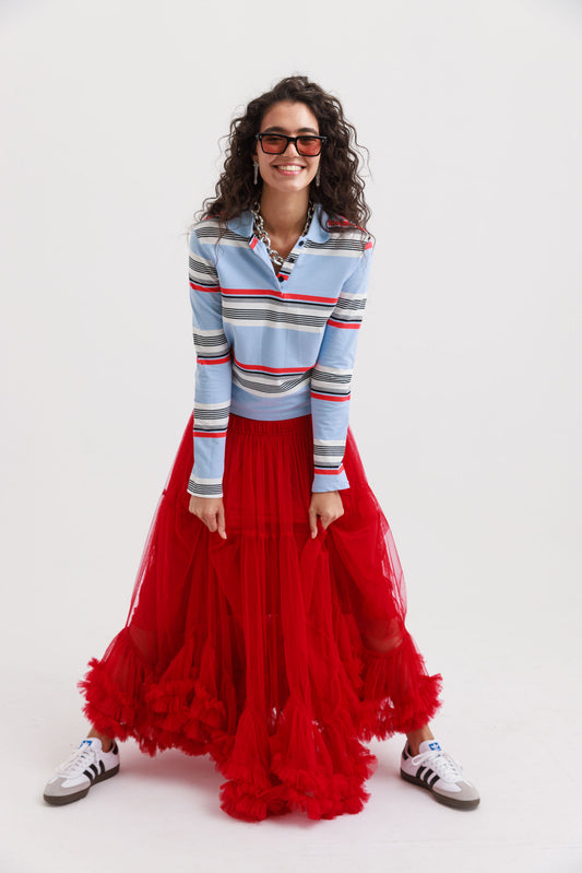 חולצת שון פסים - תכלת