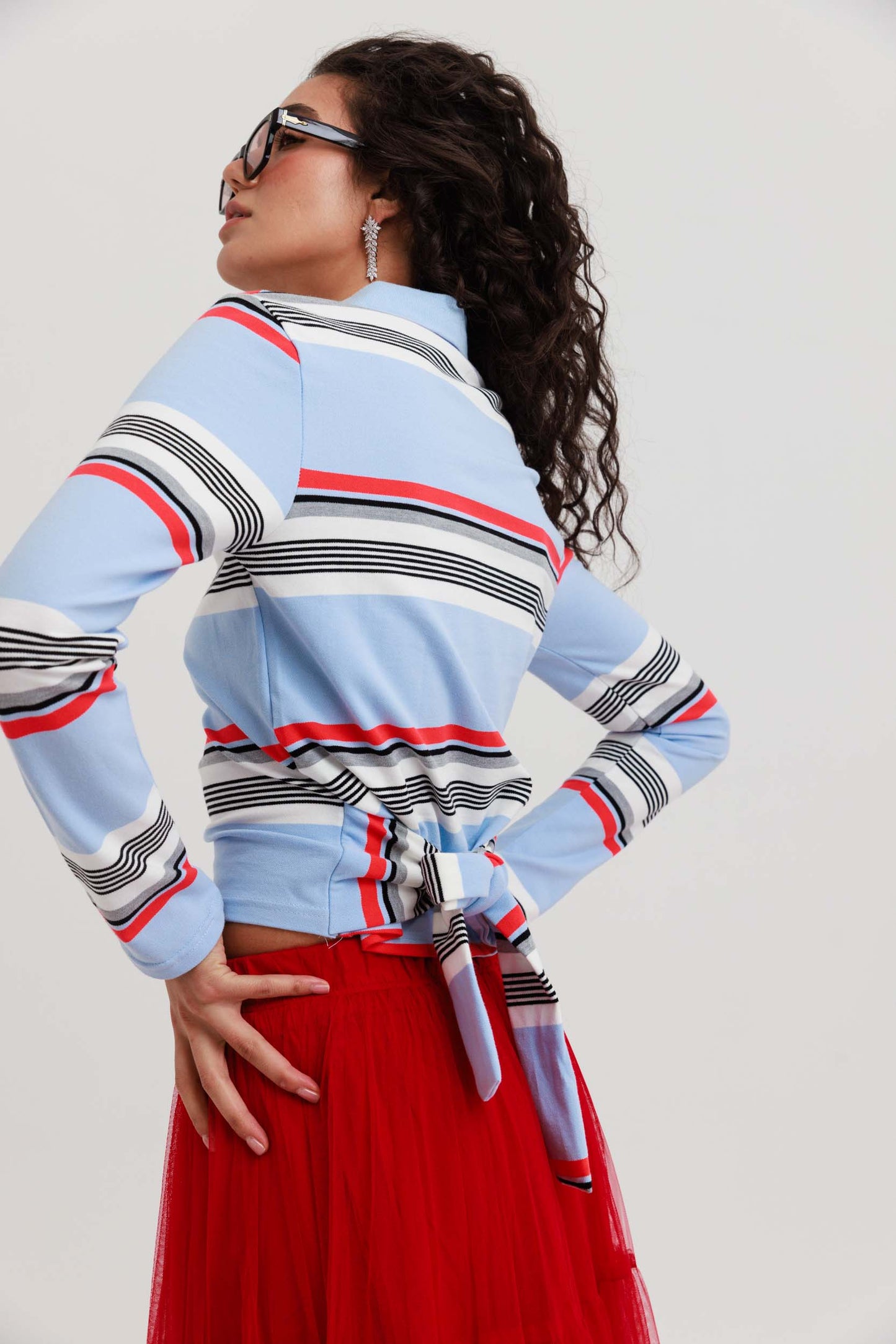 חולצת שון פסים - תכלת