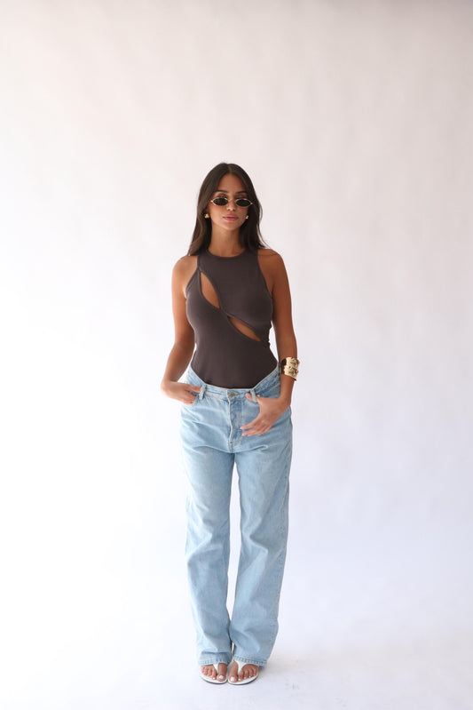 גופיית לורנזה - חום