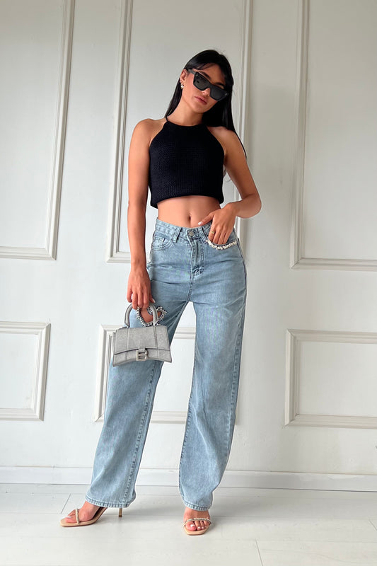 טופ סרוג שרי- שחור 