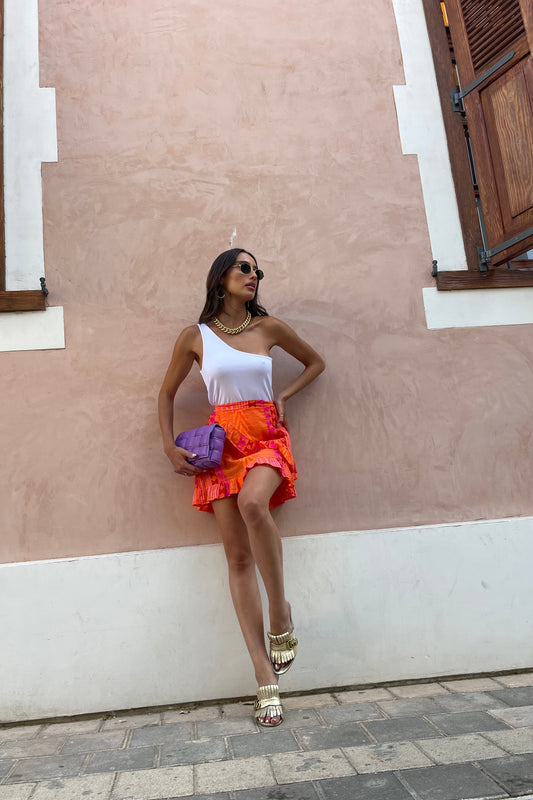 חצאית דיבו -כתום