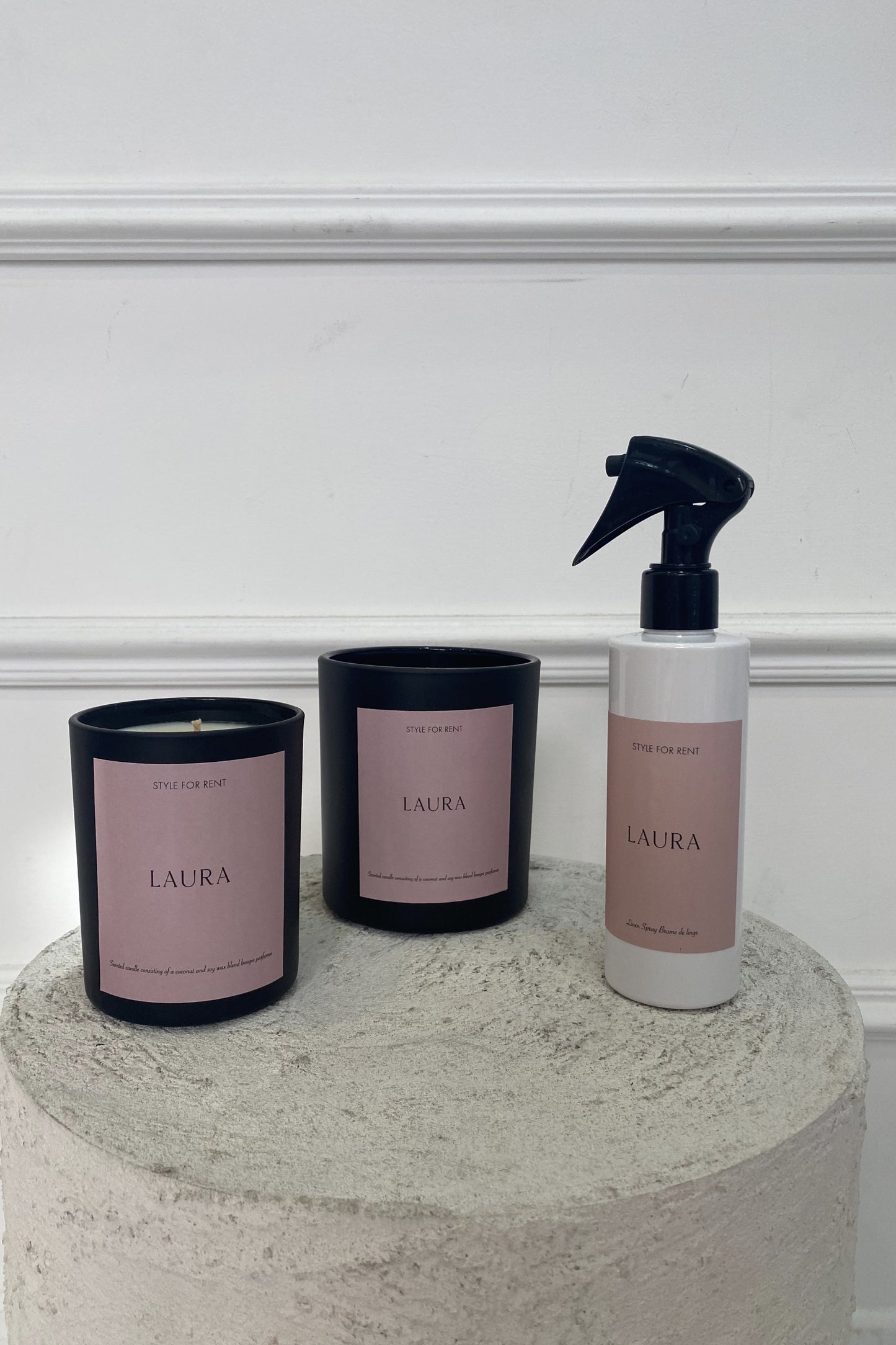 LAURA - ECVLUSIVE נר קרמיקה בינוני