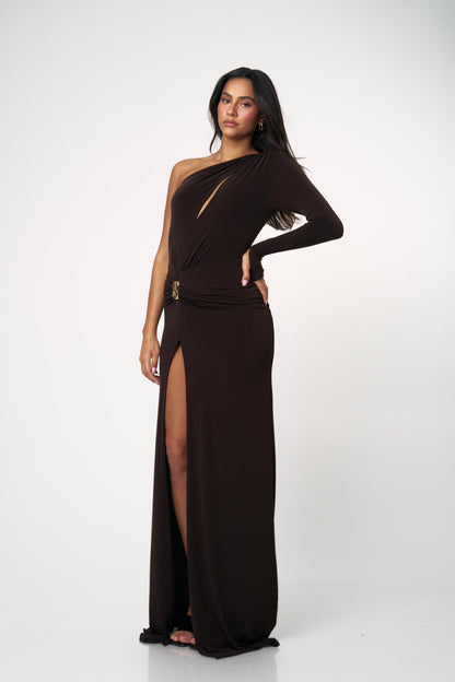 שמלת מלאני - שחור