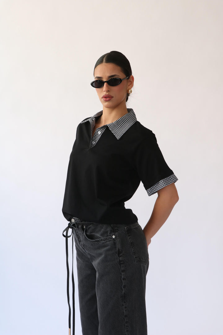 חולצת סיילו - שחור