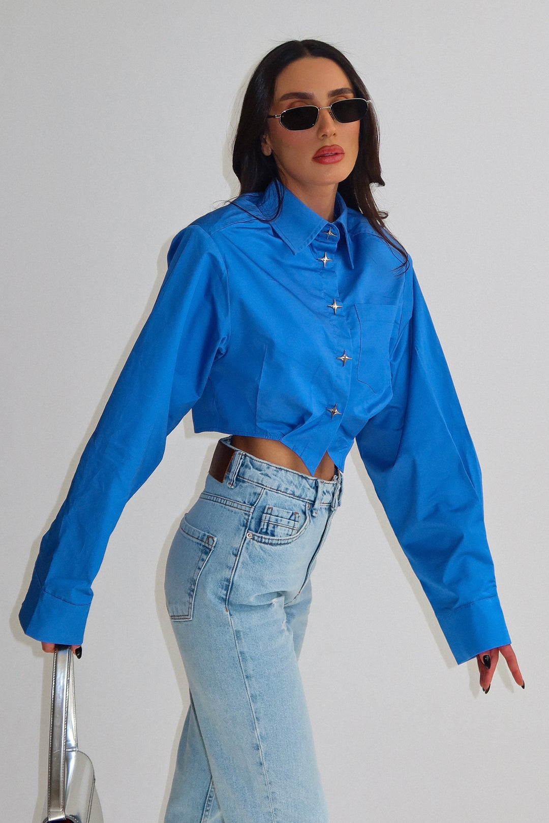 חולצת אנימה - כחול