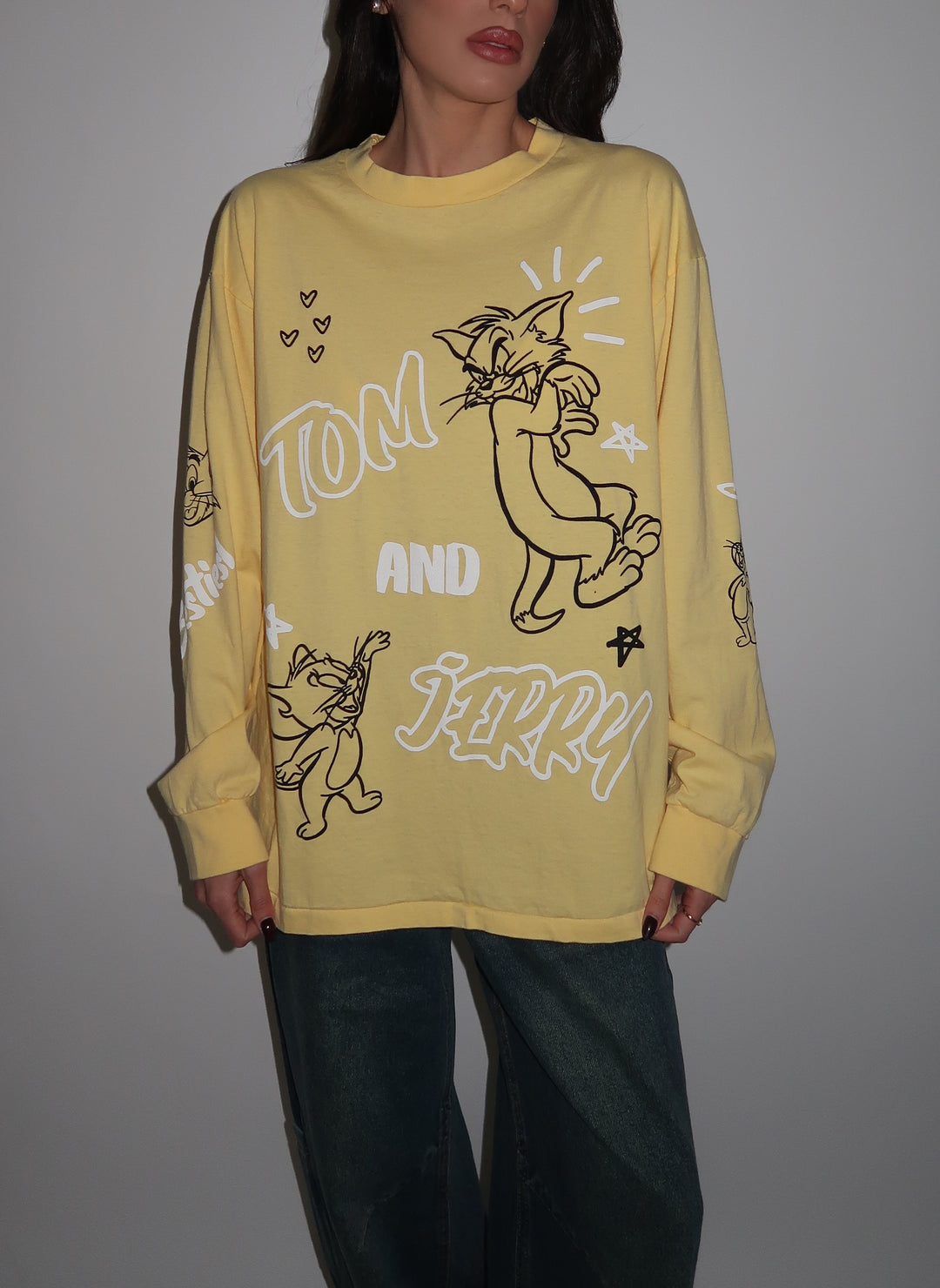 חולצה צהובה וינטג טום