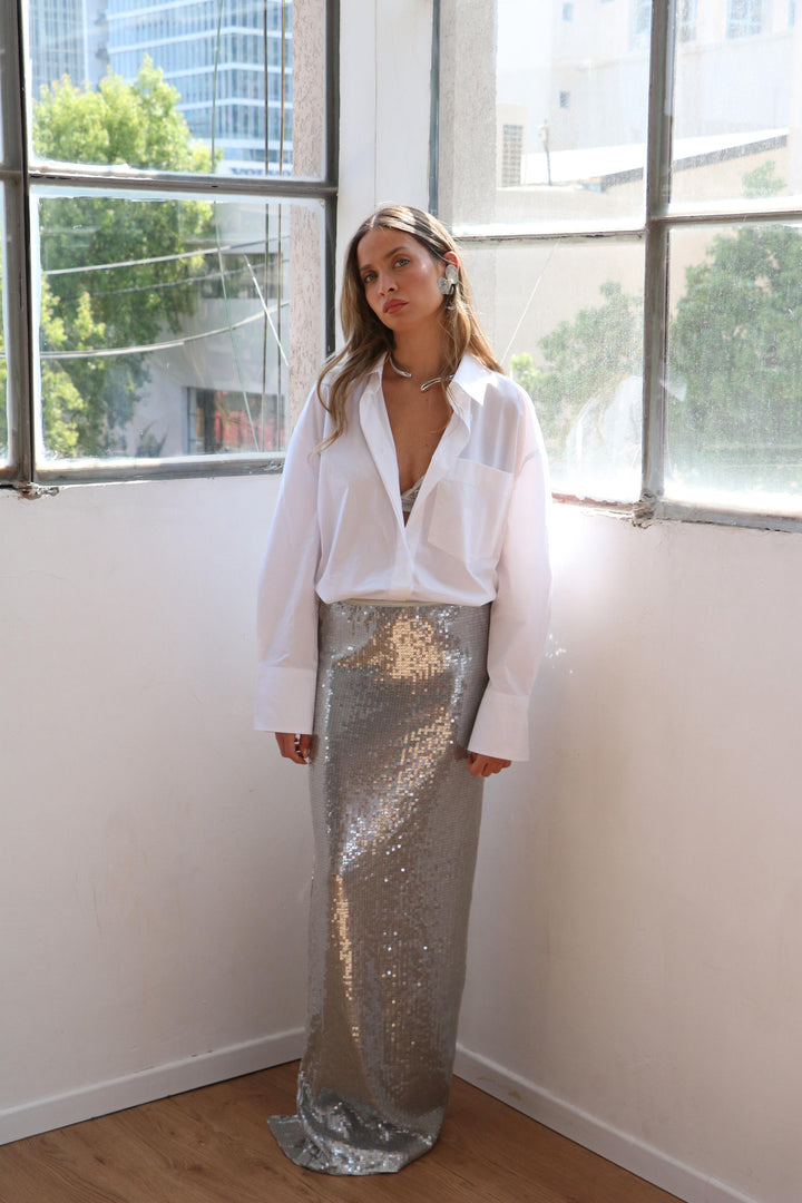 חצאית פייטו -שחור