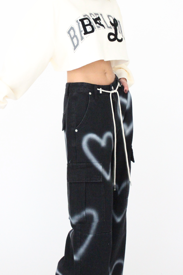 מכנסי גינס הארטי - שחור