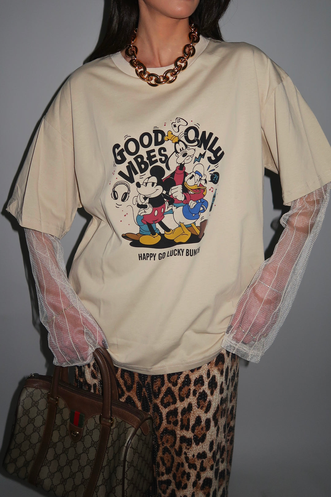 חצאית פאייטים מנדי - מנומר