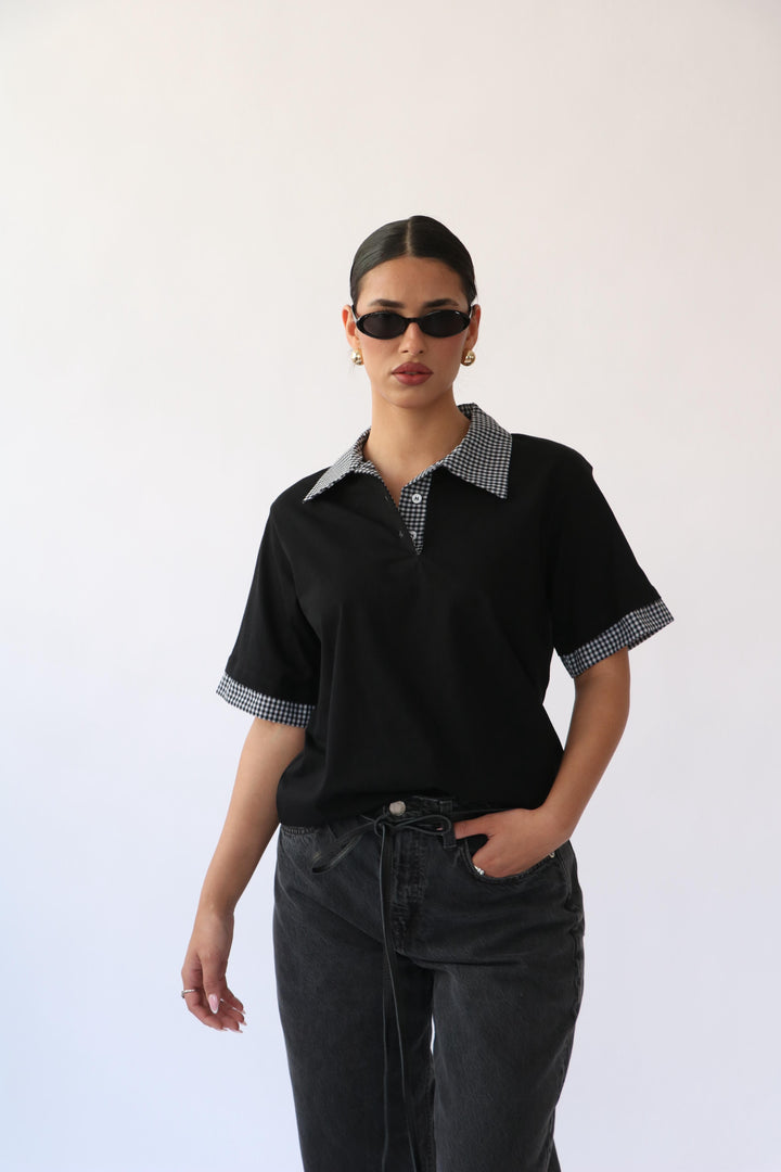 חולצת סיילו - שחור