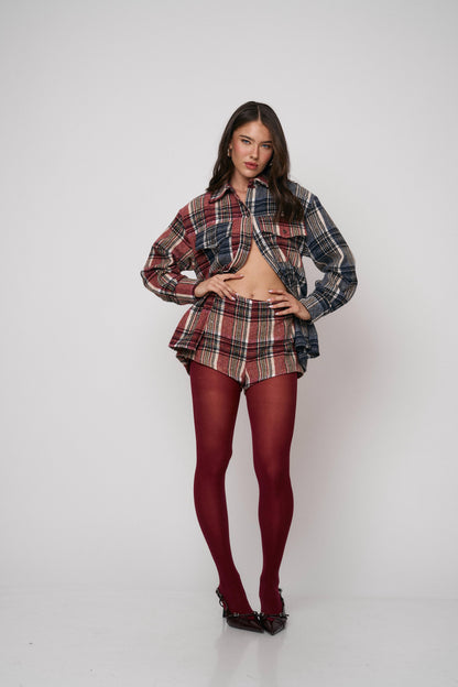 גקט מנולה - כחול אדום