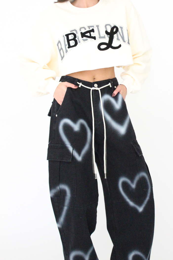 מכנסי גינס הארטי - שחור