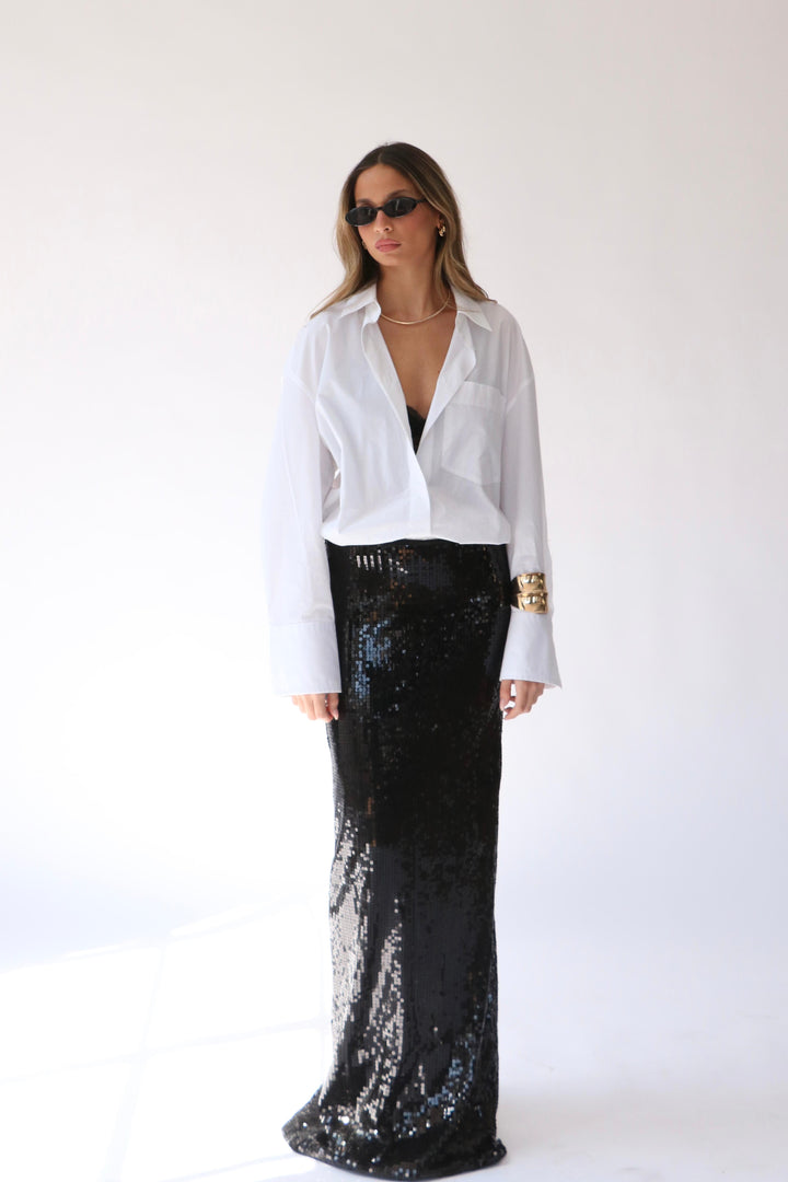 חצאית פייטו -שחור