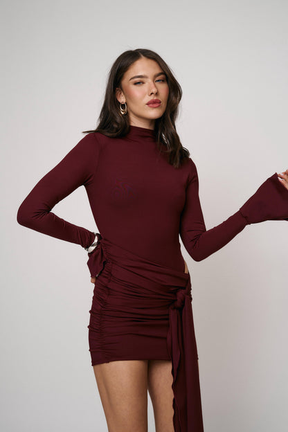 שמלת מנואל - בורדו