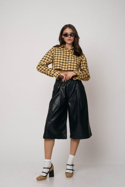 חולצת מוניק  - חרדל