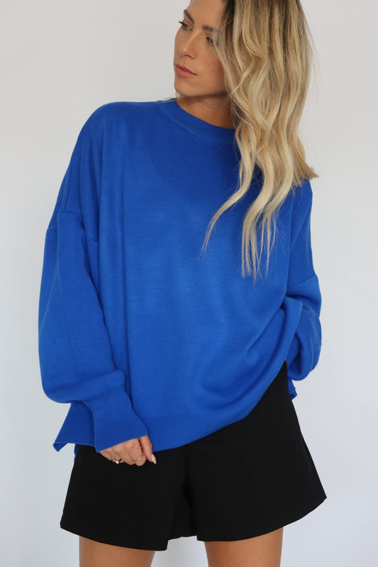 חולצת סריג נויה - כחול