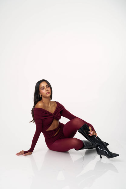 בגד גוף מיקדו - חום כהה