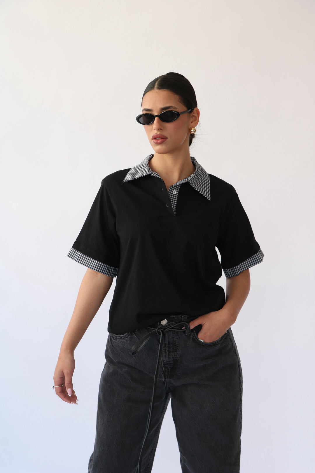 חולצת סיילו - שחור