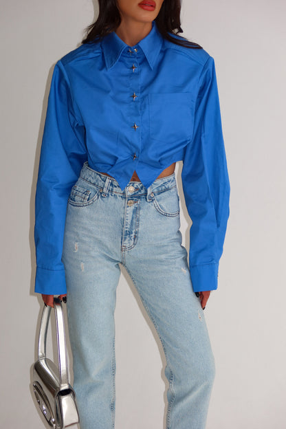 חולצת אנימה - כחול