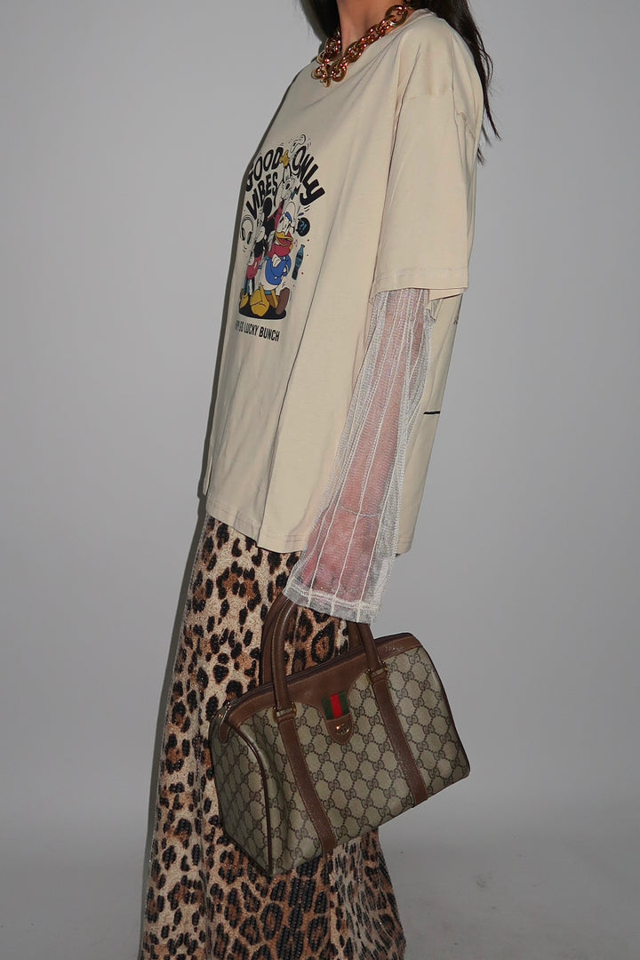 חצאית פאייטים מנדי - מנומר