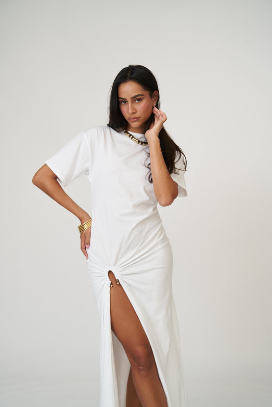 שמלת איימי - לבן