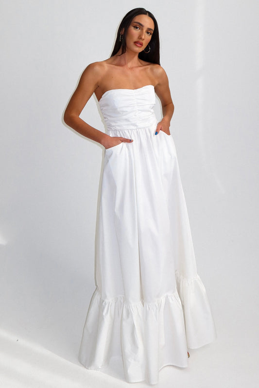 שמלת פאלי - לבן