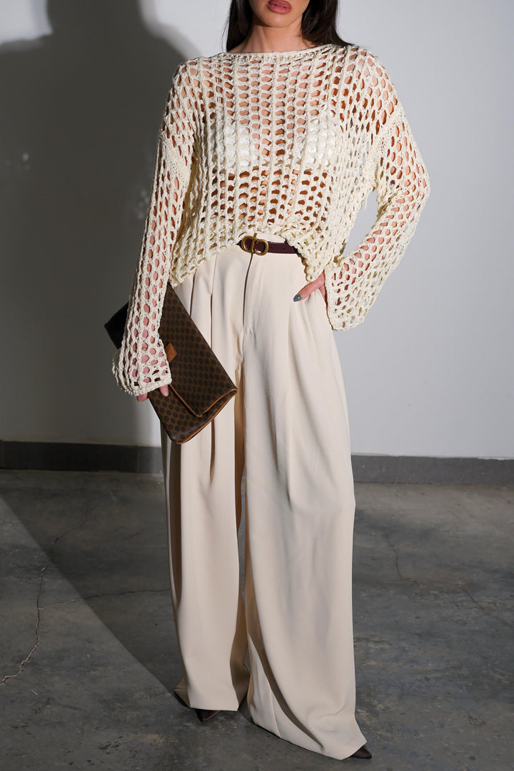 מכנסי פייטרו - לבן