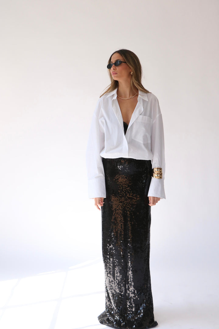 חצאית פייטו -שחור