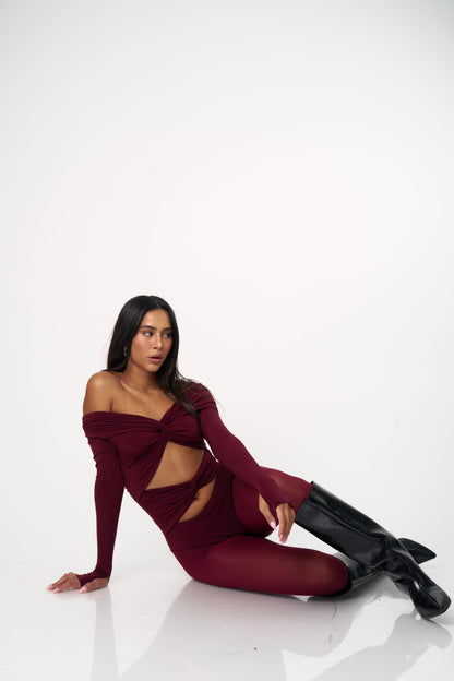 בגד גוף מיקדו - חום כהה