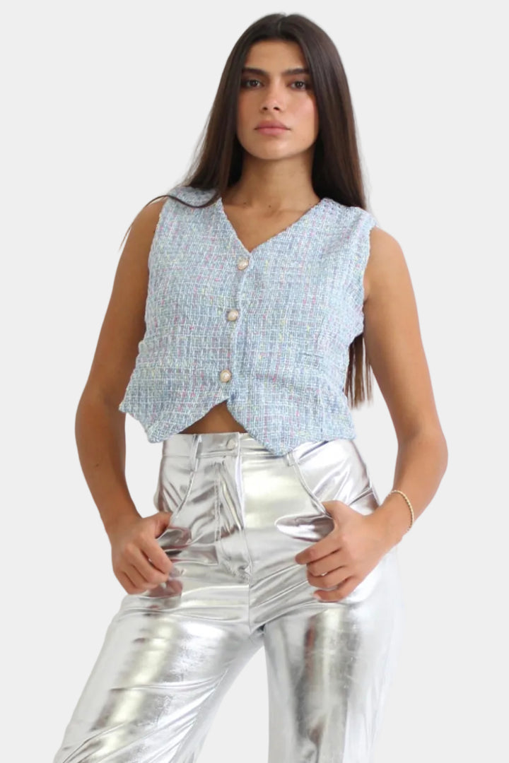 וסט קוקו- תכלת