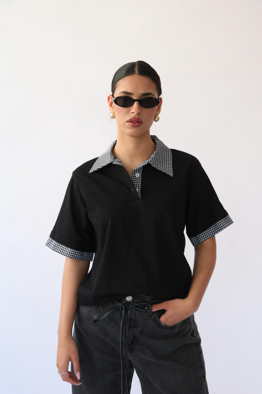 חולצת סיילו - שחור