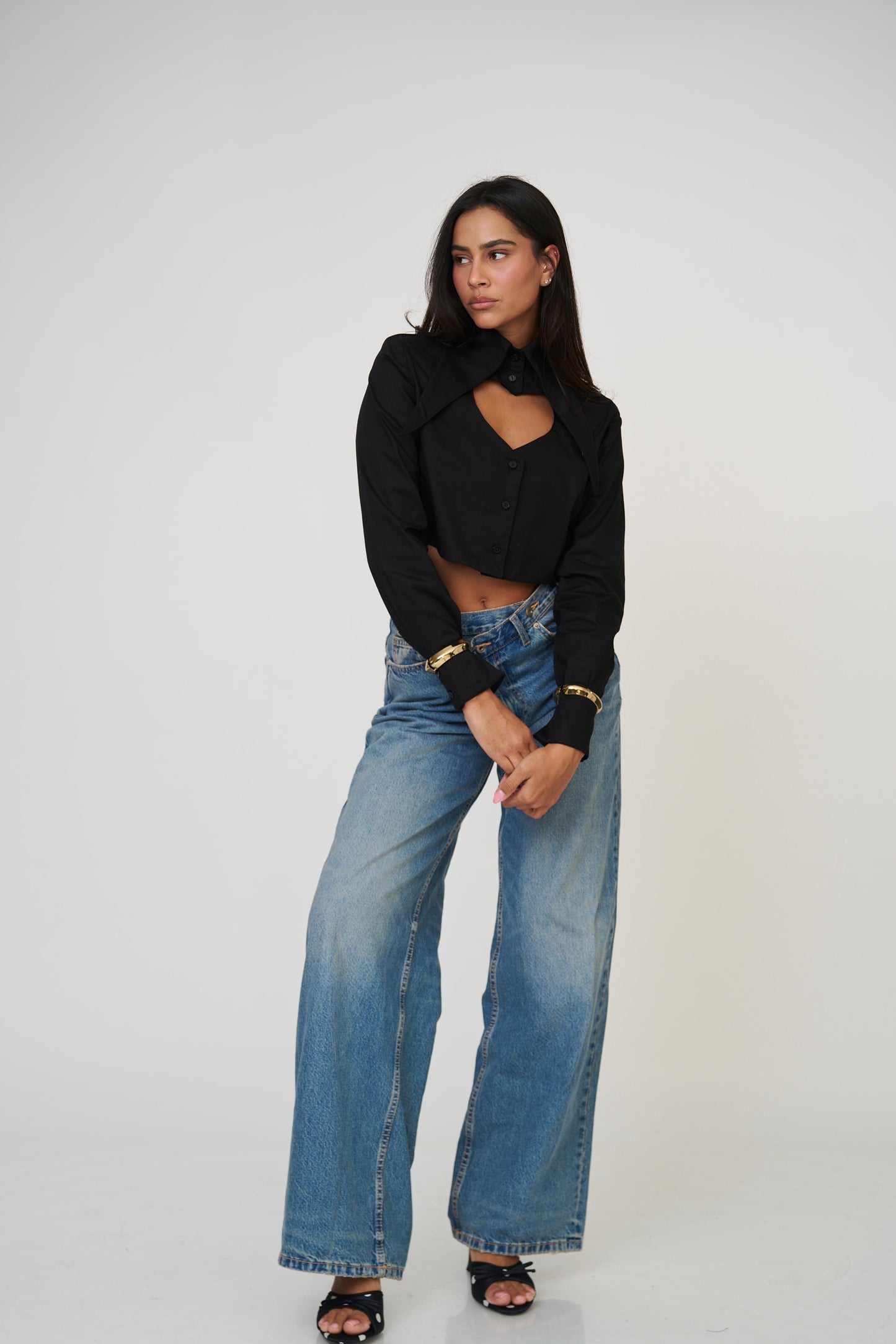 חולצת לימסל לב - שחור