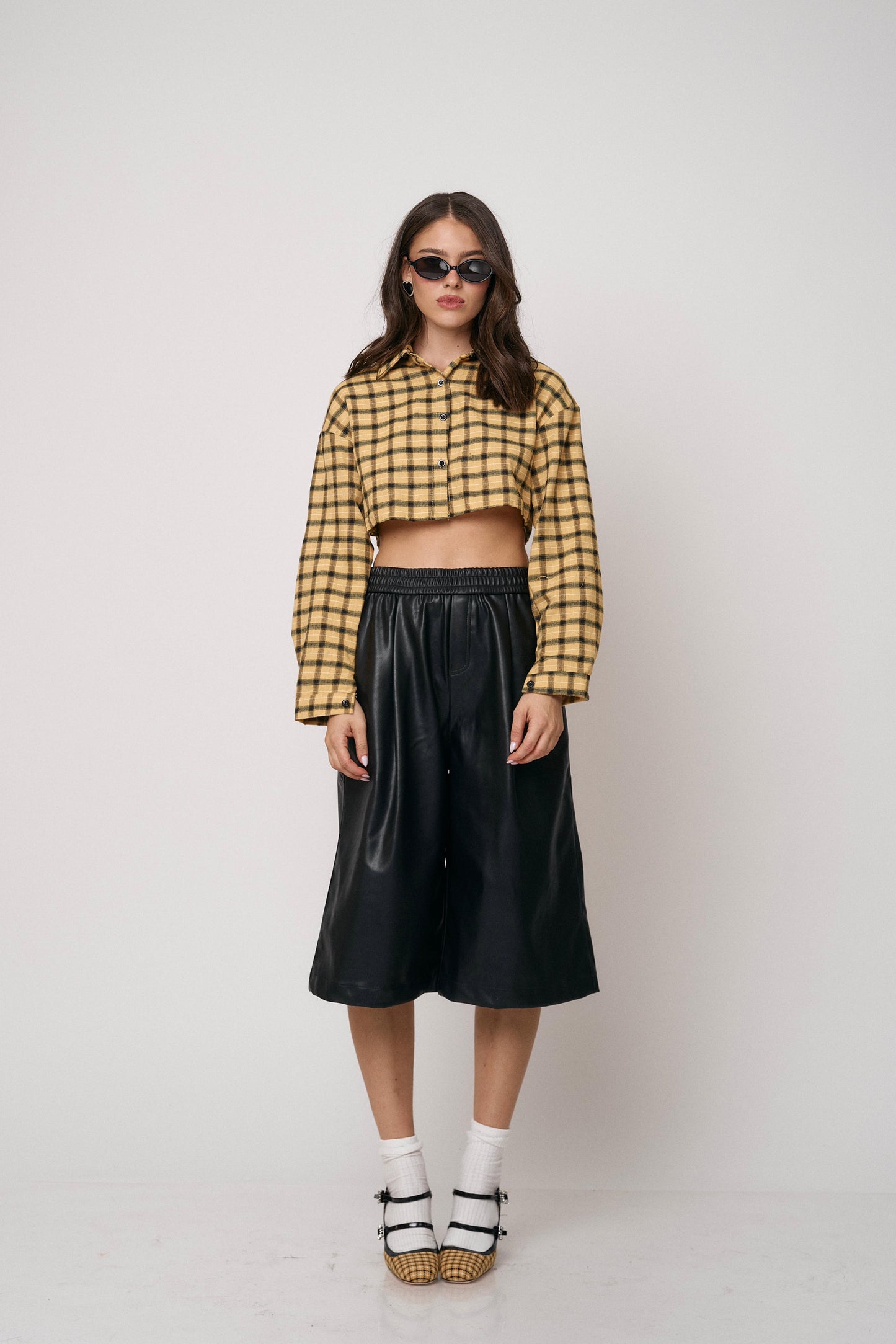 חולצת מוניק  - חרדל