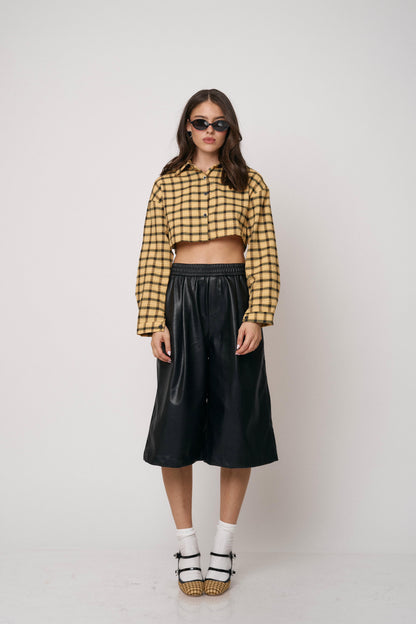 חולצת מוניק  - חרדל