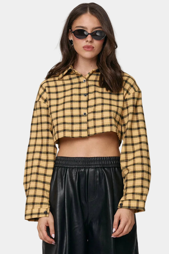 חולצת מוניק  - חרדל