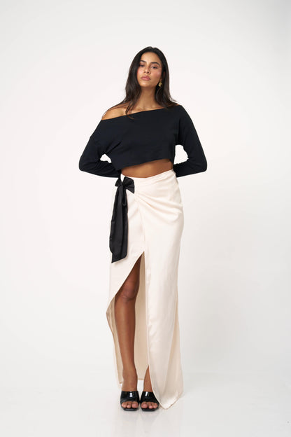 חצאית אנבל - שמנת