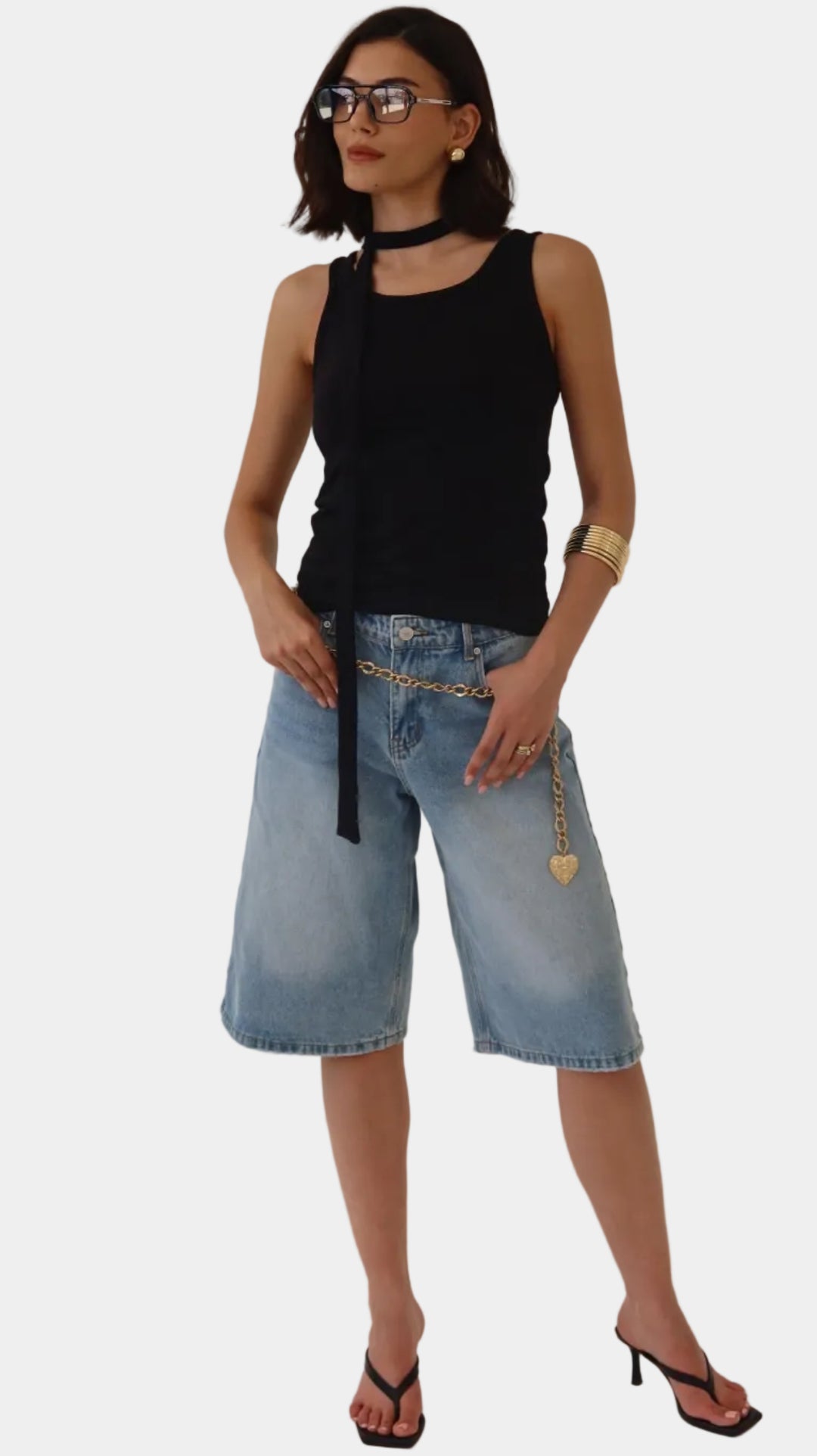 גופיית לונה - שחור