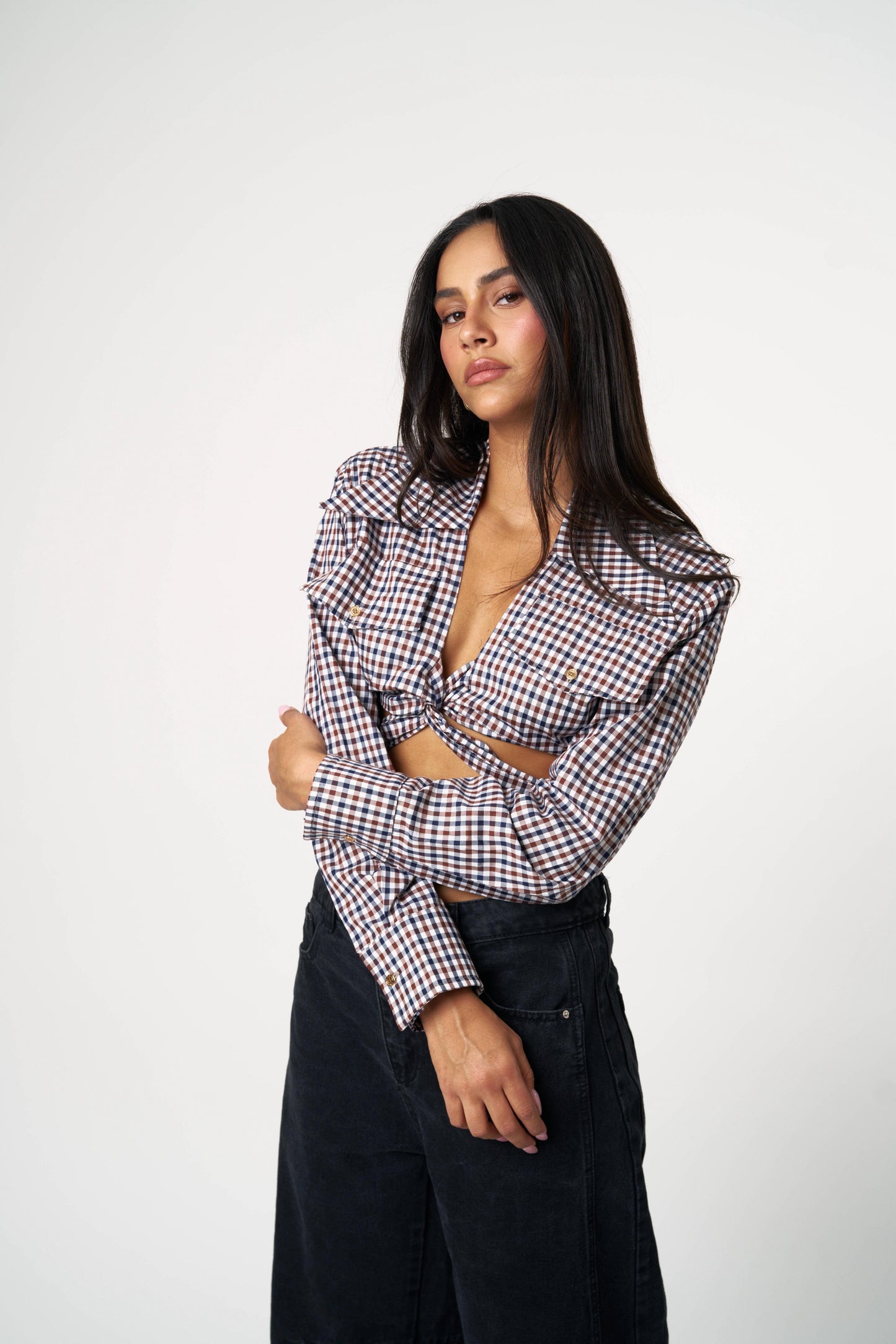 חולצת גואי - כחול־אדום־לבן