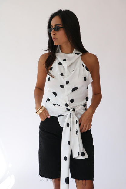 חולצת אדל מנוקד - ורוד