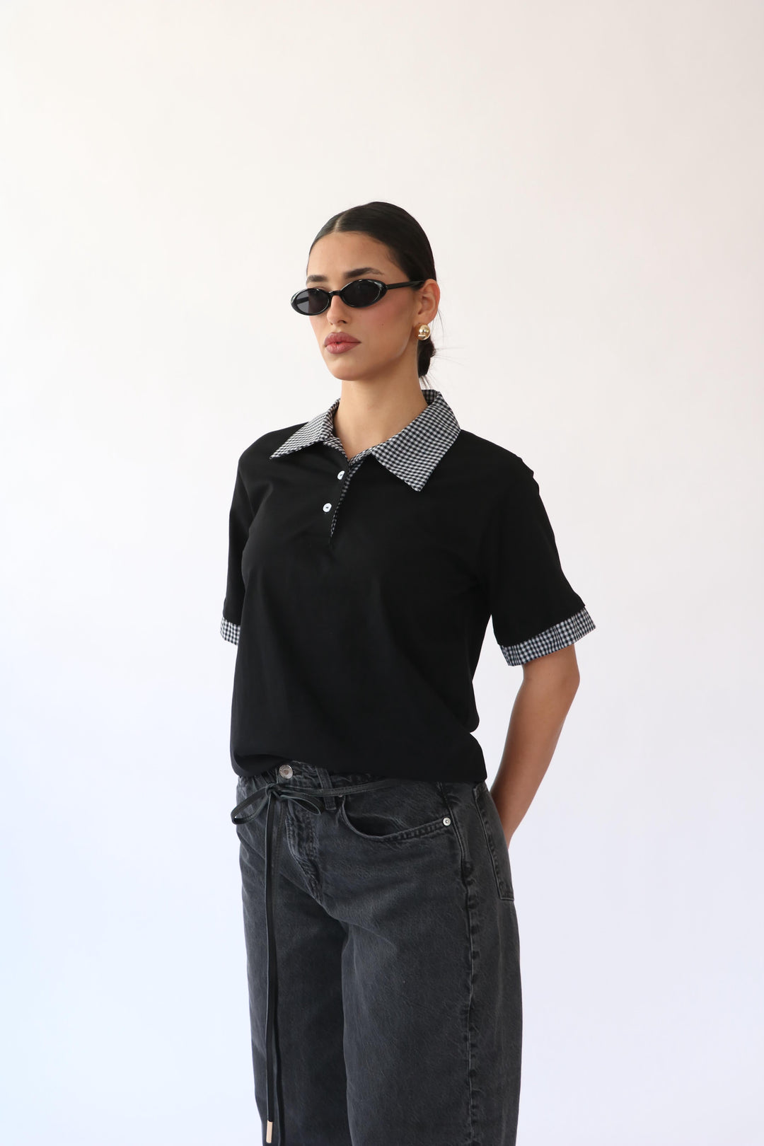 חולצת סיילו - שחור