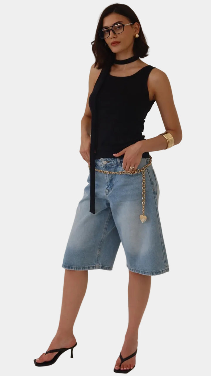 גופיית לונה - שחור