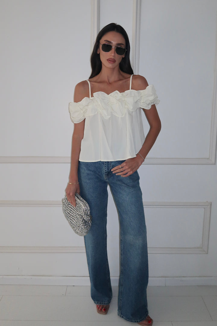 חולצת ראפל -ורוד