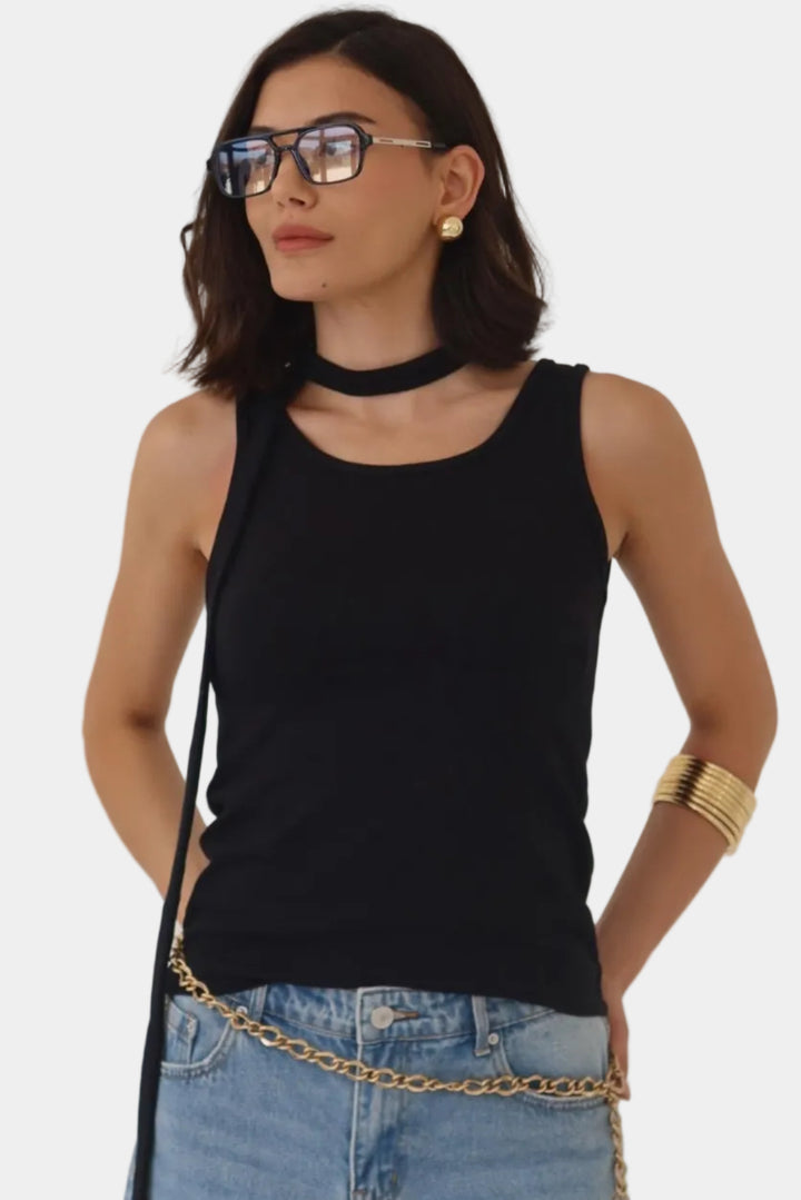 גופיית לונה - שחור