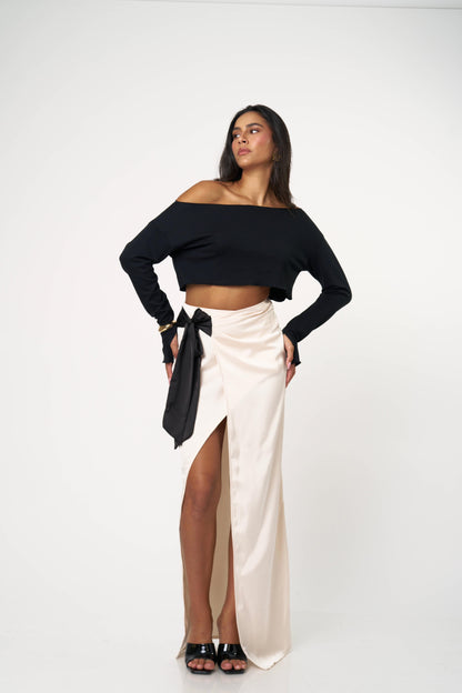 חצאית אנבל - שמנת